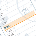 Calendrier sur papier de création